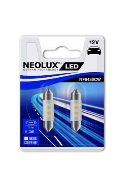 NEOLUX Bec Led 12V 0.5W Sv8.5-8 Blister 2 Buc Neolux
