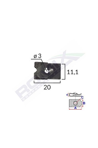 ROMİX Universal Fixing Clips - Black Set of 25 Pieces