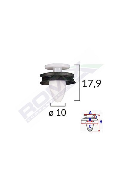 ROMİX Clips Tapiterie Peugeot 407/408 Set 10 Buc