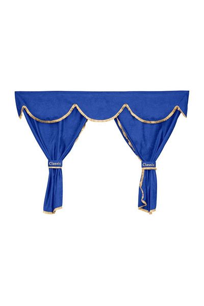 CED AUTO TRADE Truck cabin curtain set, universal compatible with MAN, blue color
