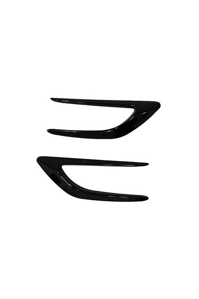 CED AUTO TRADE Set of 2 Glossy Black Sport Design Fender Trims