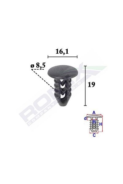 ROMİX Clips Tapiterie Pentru Fiat Set 25 Buc