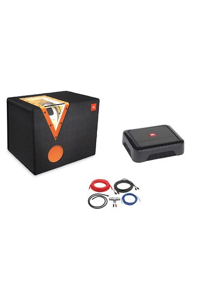 JBL Pachet Subwoofer auto JBL CSX-1400BP + Amplificator Club A600 + Kit cabluri ACV , 30cm, 1400W