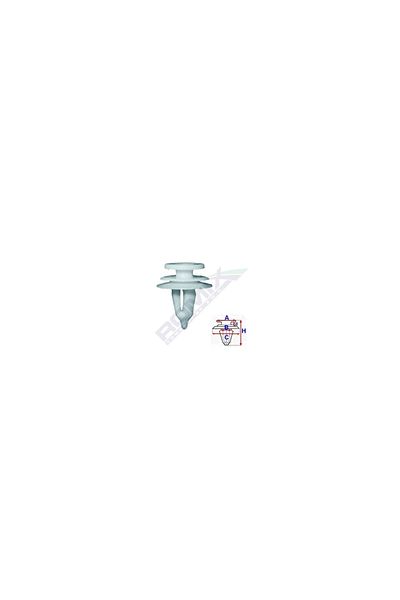 ROMİX Upholstery Clips For Chrysler - Gray Set of 10 Pieces