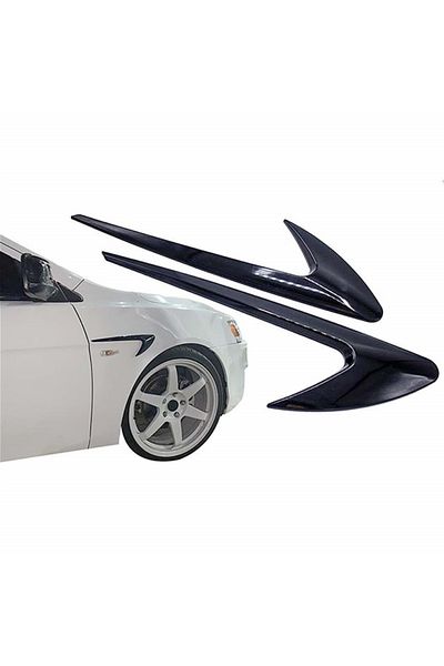CED AUTO TRADE Set 2 Ornamente aripa negru lucios, lungime 41 cm, RACE Design