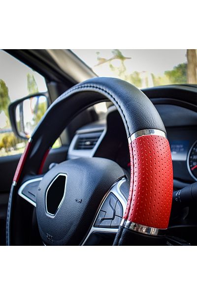 Umbrella Luxury Red Steering Wheel Cover 37-39 Cm
