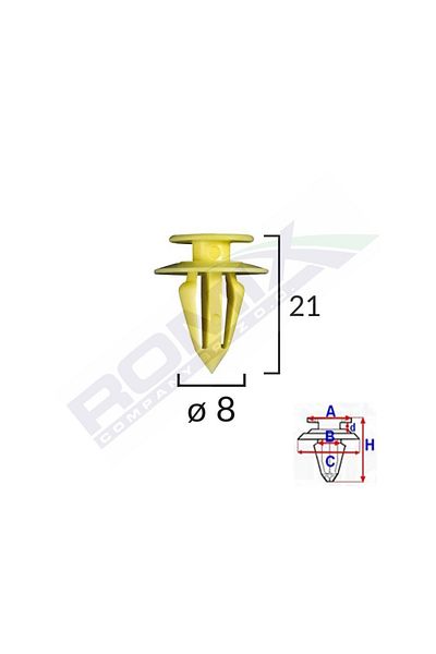ROMİX Upholstery Clips For Vw/Ford/Seat Set of 10 Pieces