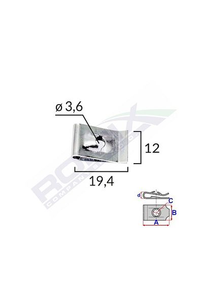 ROMİX Clips Metalic Fixare Universal Set 25 Buc