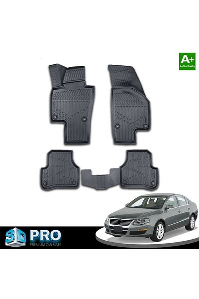 CED AUTO TRADE Set covorase auto cauciuc VW Passat B6 B7 2005-2014, Passat CC 2008-2017, forma tavita 3D