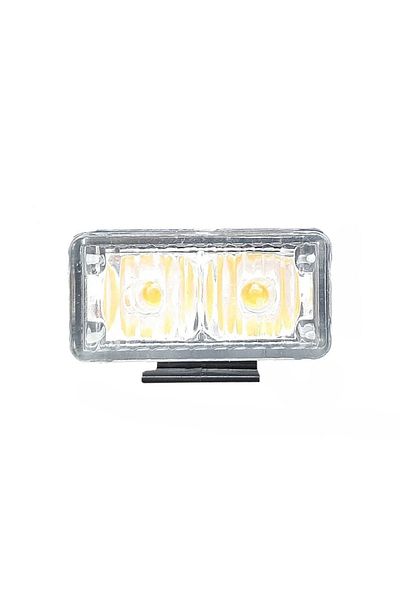CED AUTO TRADE Set of 4 LED Lights, 2 Led, Warning Strobe Type, Yellow, Flash, with Controller, 12V