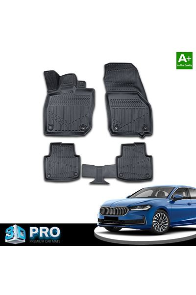 CED AUTO TRADE Set covorase auto cauciuc Skoda Superb 4 IV 2024->, forma tavita 3D