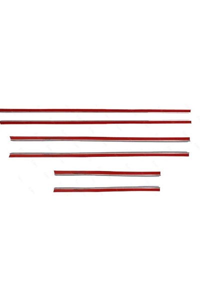CED AUTO TRADE Set 6 ornamente inox chedere geam compatibil cu Mitsubishi ASX 2010->