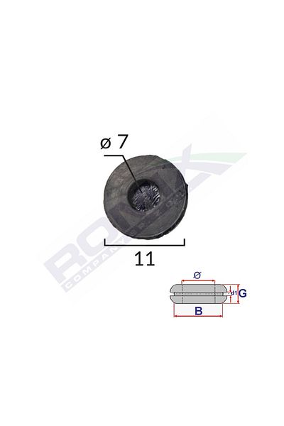ROMİX Universal Closed Rubber Cap Diameter 7Mm Set of 10 Pieces