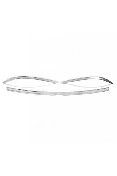 CED AUTO TRADE Ornamente inox grila si faruri compatibile cu VW Passat B8 2015-2019, 2019-> sedan