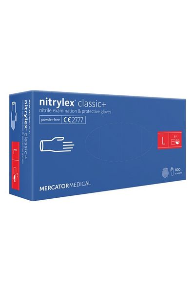 Nitrylex Manusi Protectie Albastre Din Nitril Classic L Set 100Buc Nitrylex