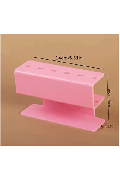 KİRPİKÇİSHOP Pembe Renk 6'lı Cımbız Standı