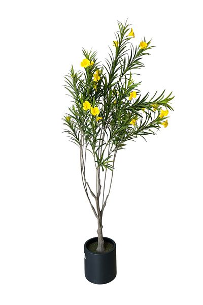 Generic Artificial yellow roly-poly tree with a real texture, height 1.85 m, width of the stand 29.5 cm