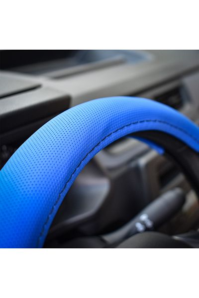 Umbrella Blue and Black Steering Wheel Cover 37-39 Cm