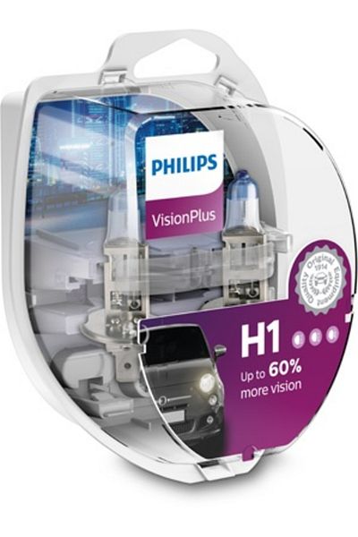 Philips SET 2 BECURI FAR H1 55W 12V VISION PLUS PHILIPS
