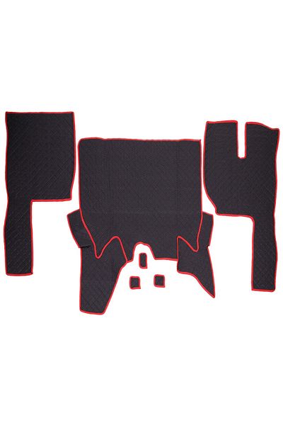 Umbrella SET OF ECOLOGICAL LEATHER TRUCK UMBRELLA MATS FOR VOLVO EURO 6 AUTOMATIC. BLACK