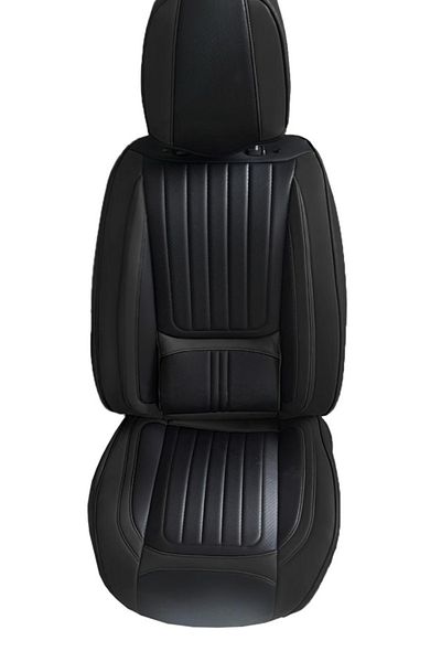 CED AUTO TRADE Universal car seat cover set, black eco-leather, front-rear