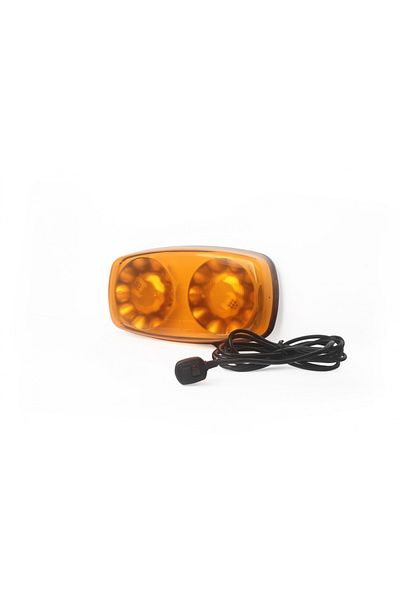 CED AUTO TRADE Mini rampa Girofar LED, cu Magnet, 12-24V, 35W, IP67, 31x16x7 cm, sticla portocalie, E-MARK