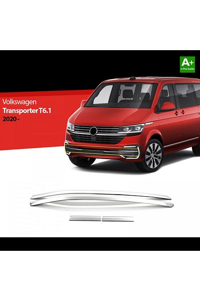 CED AUTO TRADE Set 4 ornamente inox bara fata VW Transporter T6 2020->