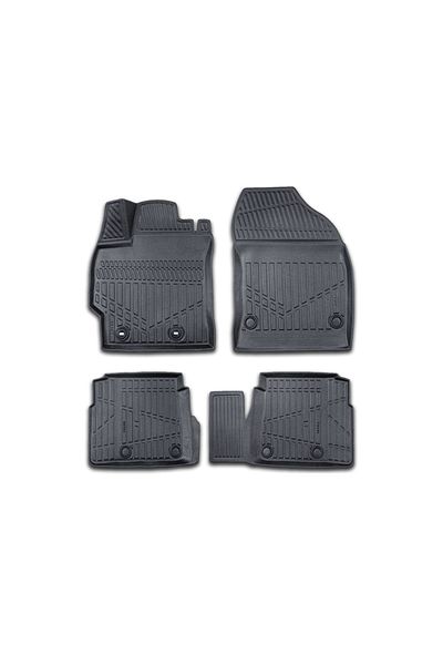 CED AUTO TRADE Set of rubber car mats TOYOTA Corolla E140 2013-2018, 3D tray shape