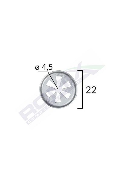 ROMİX Exterior Element Fixing Clip For Vw, Skoda, Audi, Ford, Seat 4.5X22Mm Set of 10Pcs