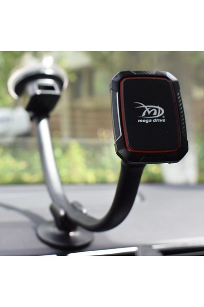 Mega Drive MAGNETIC CAR PHONE HOLDER WITH SUCTION CUP MOUNT ON WINDSHIELD