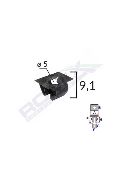 ROMİX Clips Tapiterie Pentru Grup Vag Audi Mercedes - Negru Set 10 Buc