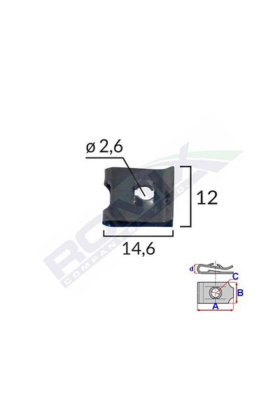 ROMİX Clips Fixare Universal - Negru Set 25 Buc