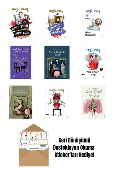 Everest Yayınları Nazlı Eray 9 Kitap Set + Okuma Sticker'ları