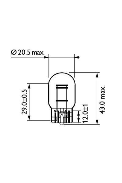 Philips Set 2 Becuri Fara Soclu 12 V W21/5W W3X16Q Philips