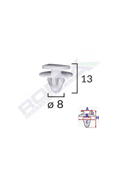 ROMİX Clema Aripa Pentru Opel Corsa C Set 10 Buc