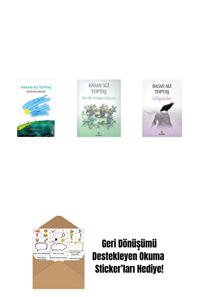 Everest Yayınları Gecenin Gecesi (Ciltli) + Ben Bir Gürgen Dalıyım + Gölgesizler + Okuma Sticker'ları