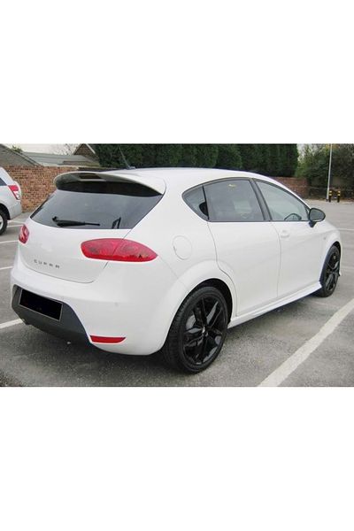 CED AUTO TRADE Rear spoiler compatible with SEAT Leon 1P1 2009-2012, glossy black fiber