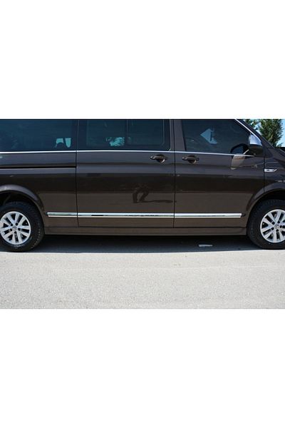 CED AUTO TRADE Ornamente prag lateral VW T5 2003-2015, T6 2015->, caroserie lungă (7 bucăți)