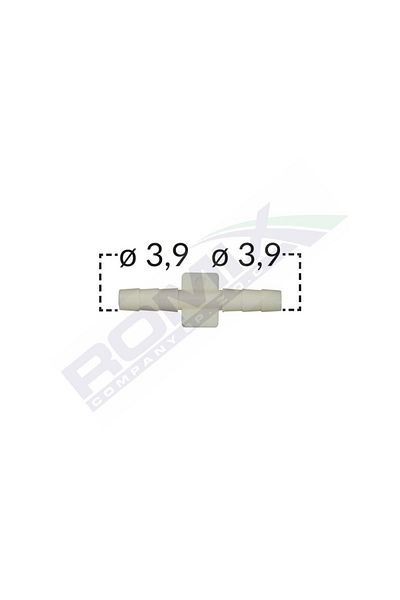 ROMİX Universal 3.9Mm Hose Pipe Linear Connector - Gray Set of 5 Pieces