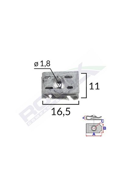 ROMİX Clema Fixare Elemente Motor Pentru Grup Vag 1.8X16.5X11Mm Set 10 Buc
