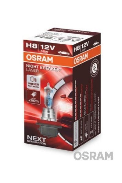 Osram Bec laser cu întrerupător de noapte BEC 12V H8 35 W NextGen +150% OSRAM