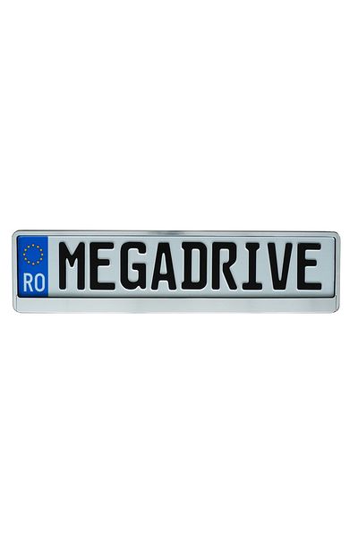 Mega Drive Suport Numar Inmatriculare Mega Drive Chrome Brush 1 Buc