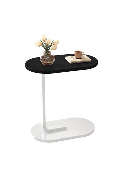 ABYZ Coffee table with white legs for bed/sofa, dimensions 45x30x60, color Black/White