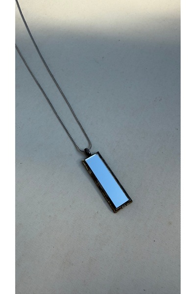 EAST&WEST 925 Ayar Gümüş Ayna Kolye - EastWest Reflect Oksitli