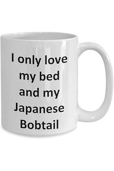 Roses Store Print Dore Comic Japanese Short-Tailed Cat Mug - Japanese Short-Tailed Cat Coffee, English Coffee Mug