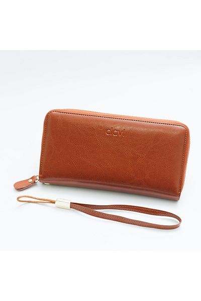 Clavi Women's Wallet Made of Genuine Leather Clavi, RFID protection, Dimensions 20x10.5x2.5 cm, Brown