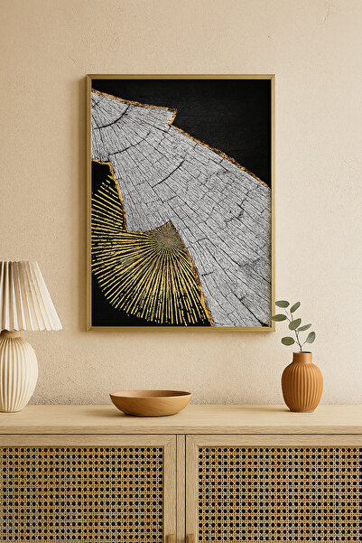 seninürünün Rădăcini de aur - Pictură modernă unică cu imprimare a adevăratei...