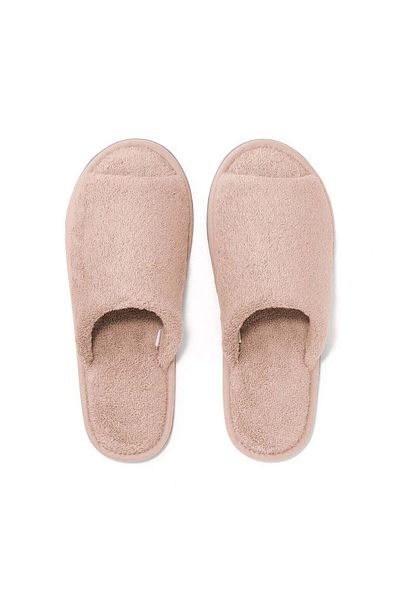 Muji Cotton Pile Slipper, Open Toe