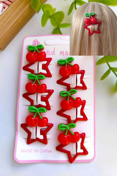Nisankids Trend Cherry Snap Star Buckle 6 Pieces