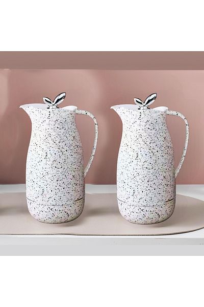 DVINA 2-piece thermos set for tea and coffee, silver cover, 1 liter + 1 liter capacity, multiple colors